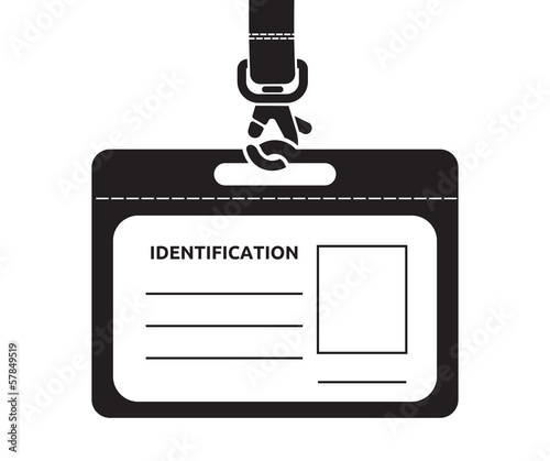 identification card with lanyard