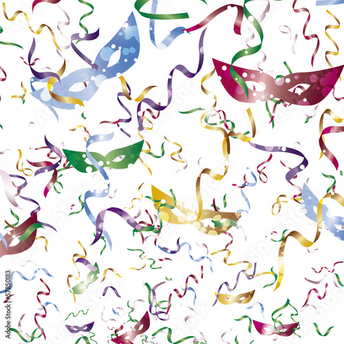 masks and streamers black square