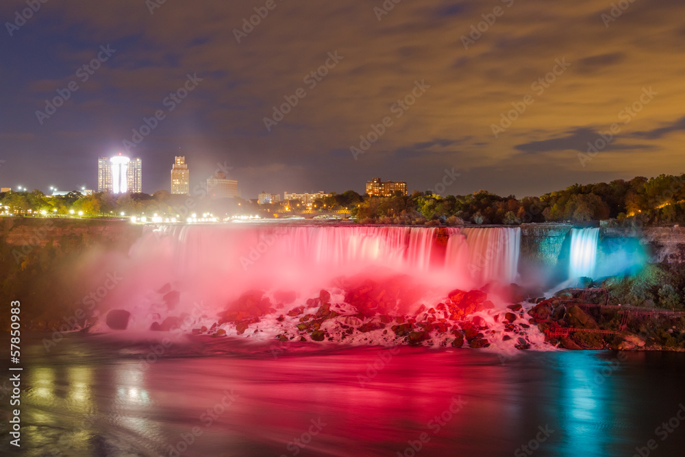 niagara-falls-light-show-at-night-stock-photo-adobe-stock