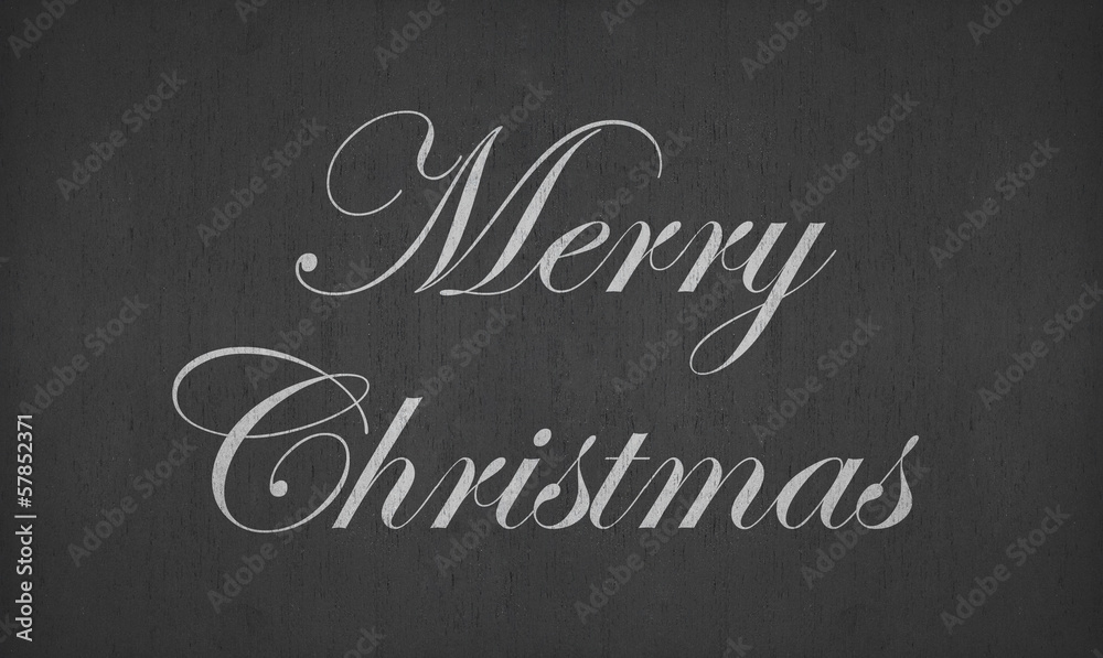 Obraz premium merry christmas on blackboard