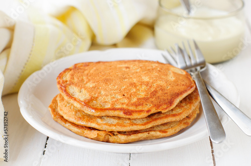 A Stack of Pumpkin Pancakes, copy space for your text