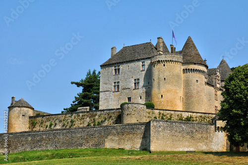 France, picturesque castle of Fenelon in Dordogne photo