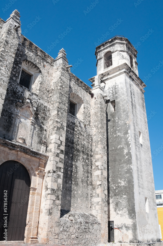 Ancient church of San Jose, Campeche (Mexico)