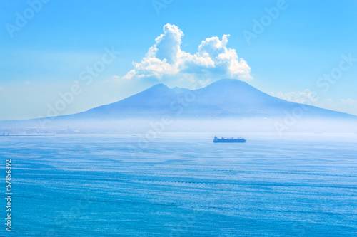 Nice view of the volcano Mount Vesuvius photo