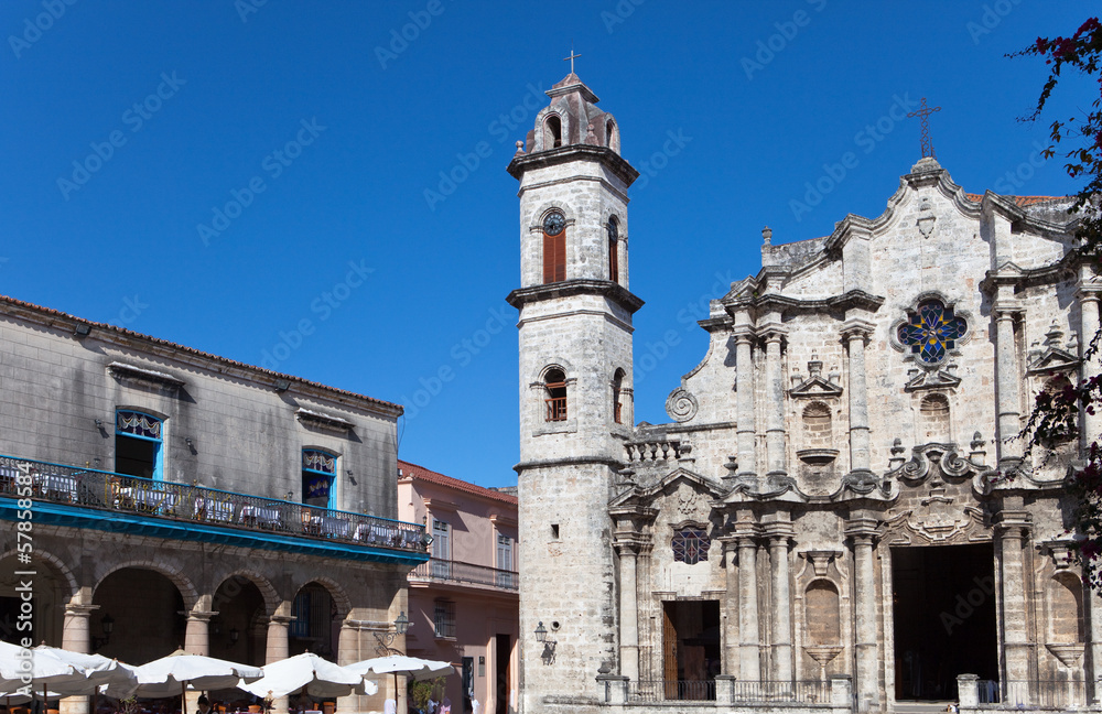 Obraz premium Cuba.The Cathedral of Havana