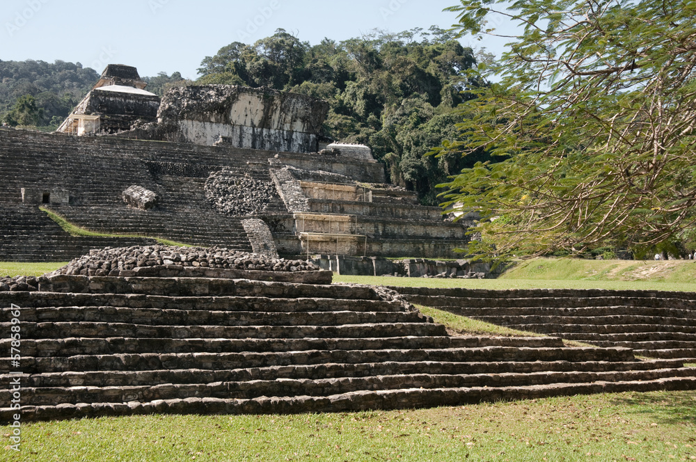 The palace, ancient Mayan city of Palenque (Mexico)
