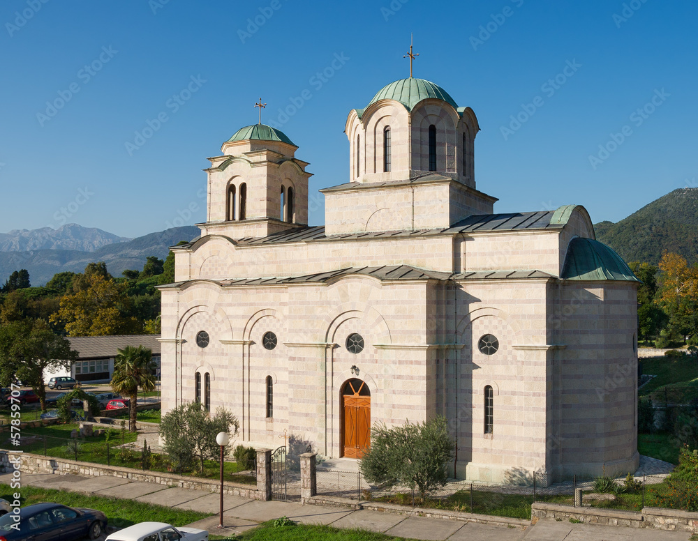 Fototapeta premium Church of St. Sava. Tivat, Montenegro