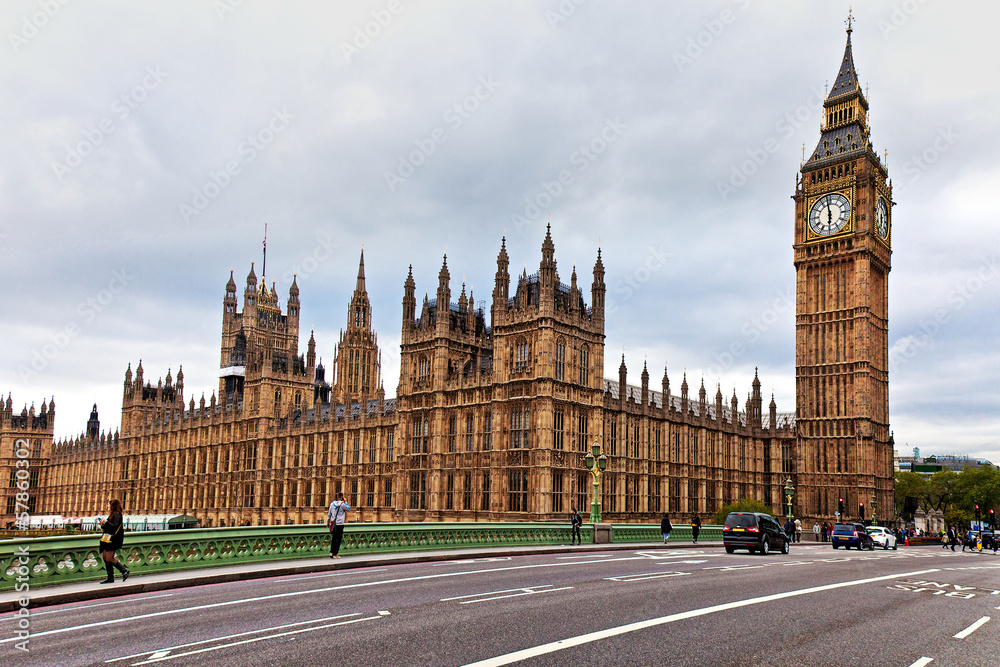 London,The Big Ben and the Houses of Parliament