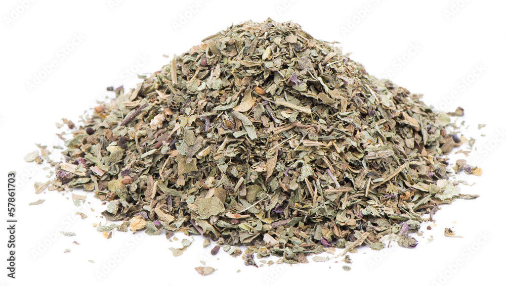Heap of basil isolated on white background Heap of basil isolated on white background