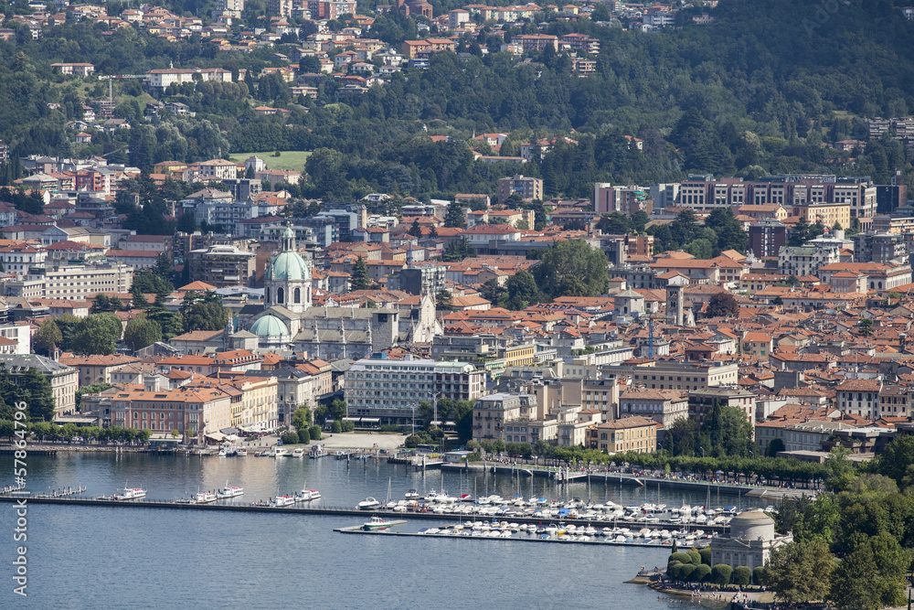 Como: panorama of the city from the lake