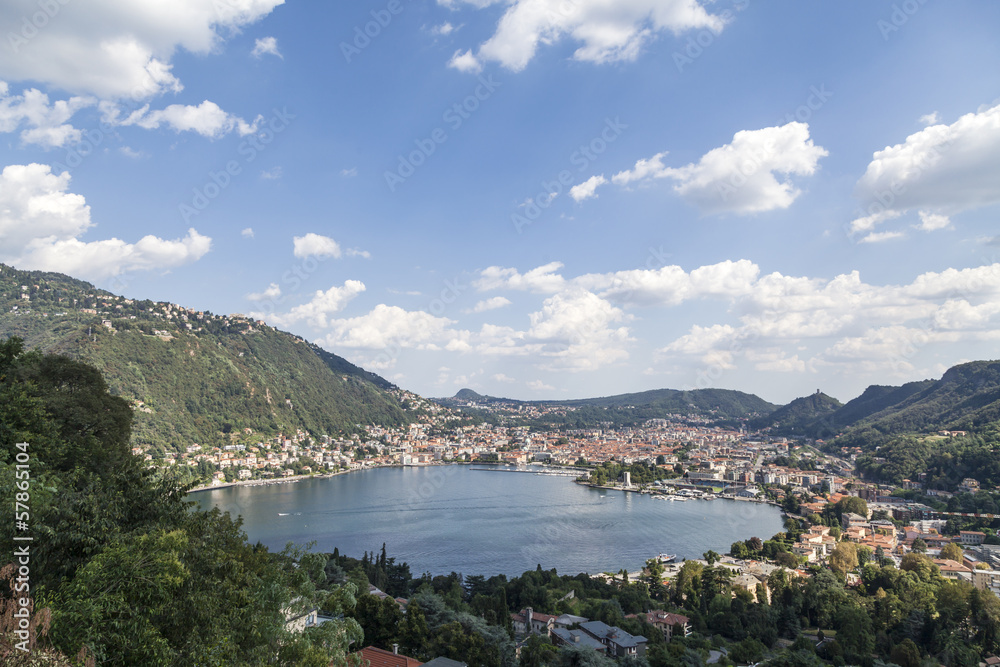 Como: panorama of the city from the lake
