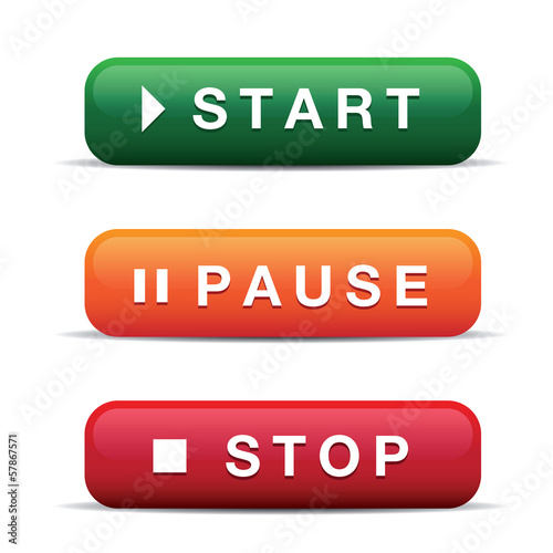 Start, stop, pause,  buttons