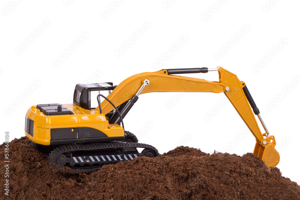 Excavator on Soil Excavator on Soil