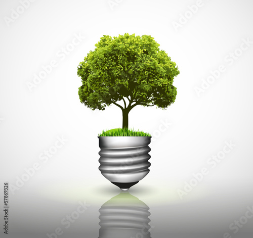 Bulb with green tree