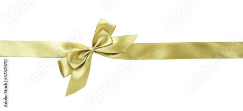 Color gift satin ribbon bow, isolated on white