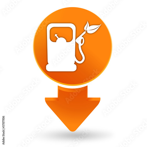 carburant écologique sur signet orange