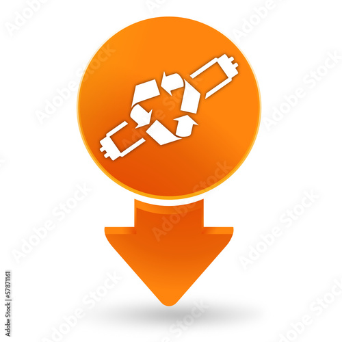 néon recyclage sur signet orange