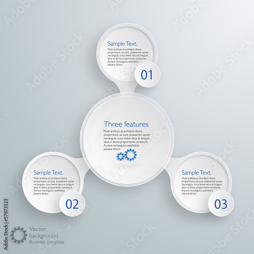 Infographics Vector Background 3-Step Process