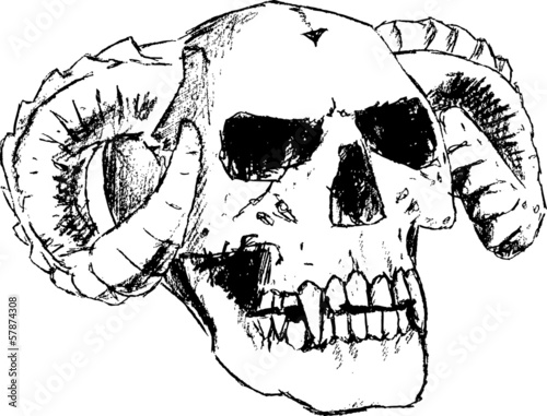 Skull - Totenkopf mit Hörnern