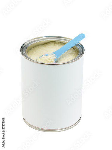 Powdered milk dairy food for baby.
