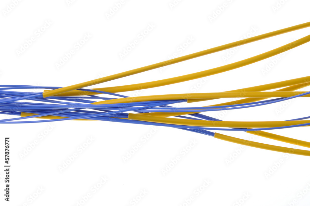 Abstract bunch of colored swirl wires isolated on the white Abstract bunch of colored swirl wires isolated on the white