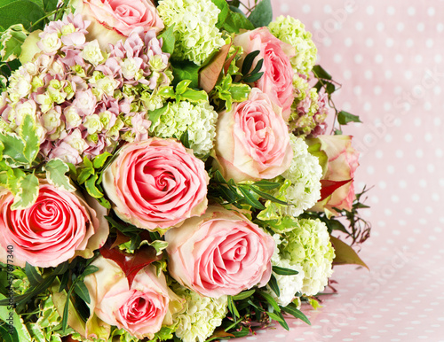 bouquet of pink roses flowers