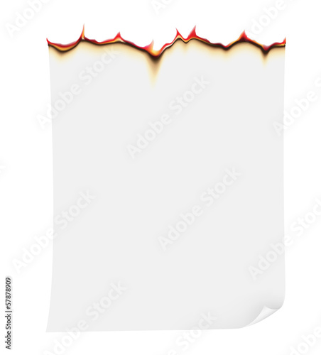 burning paper vector illustration