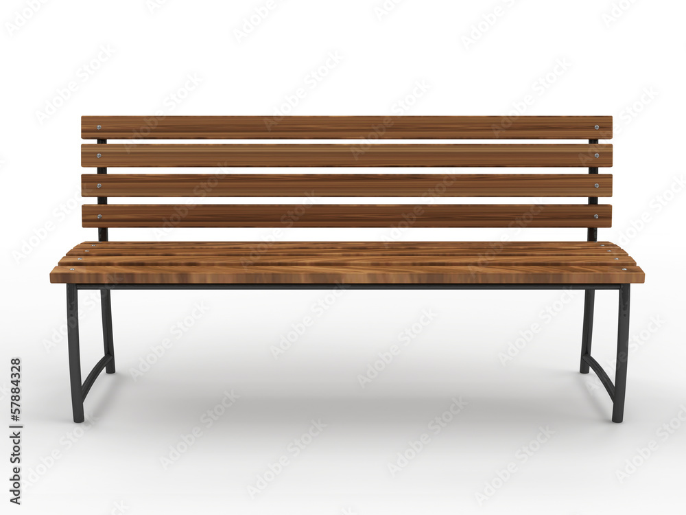 Park Bench isolated on white background Park Bench isolated on white background