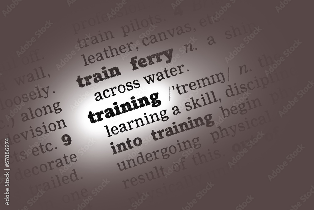 Fototapeta premium Training Dictionary Definition
