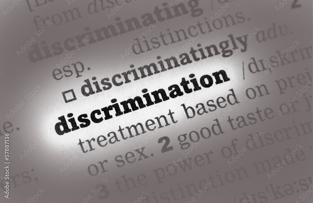 Discrimination Dictionary Definition Stock Photo Adobe Stock