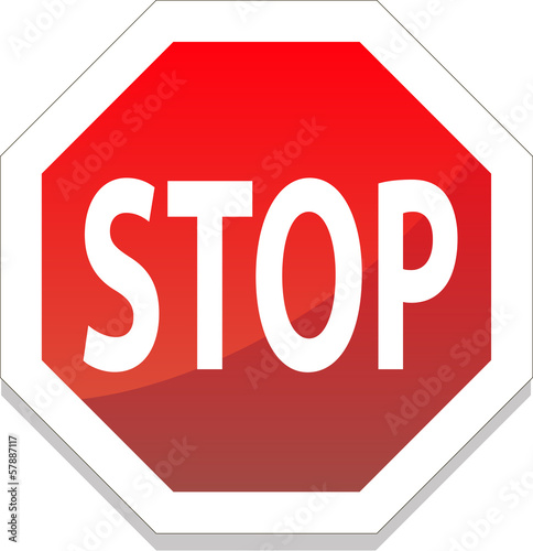Векторный знак с надписью STOP