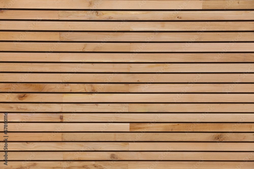 Fototapeta premium Wood stripes facade building decor
