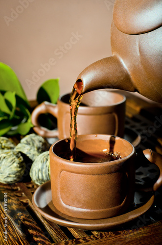 Bild auf Leinwand tea  ceremony
