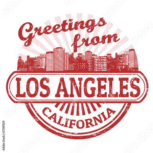 Greetings from Los Angeles stamp