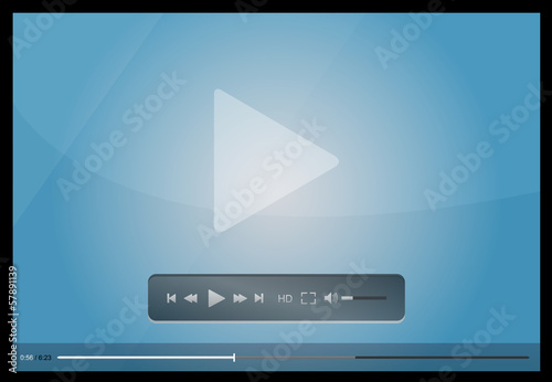 Video player for web, minimalistic design