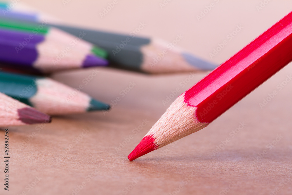 Colorful Pencils on Textured Background Colorful Pencils on Textured Background