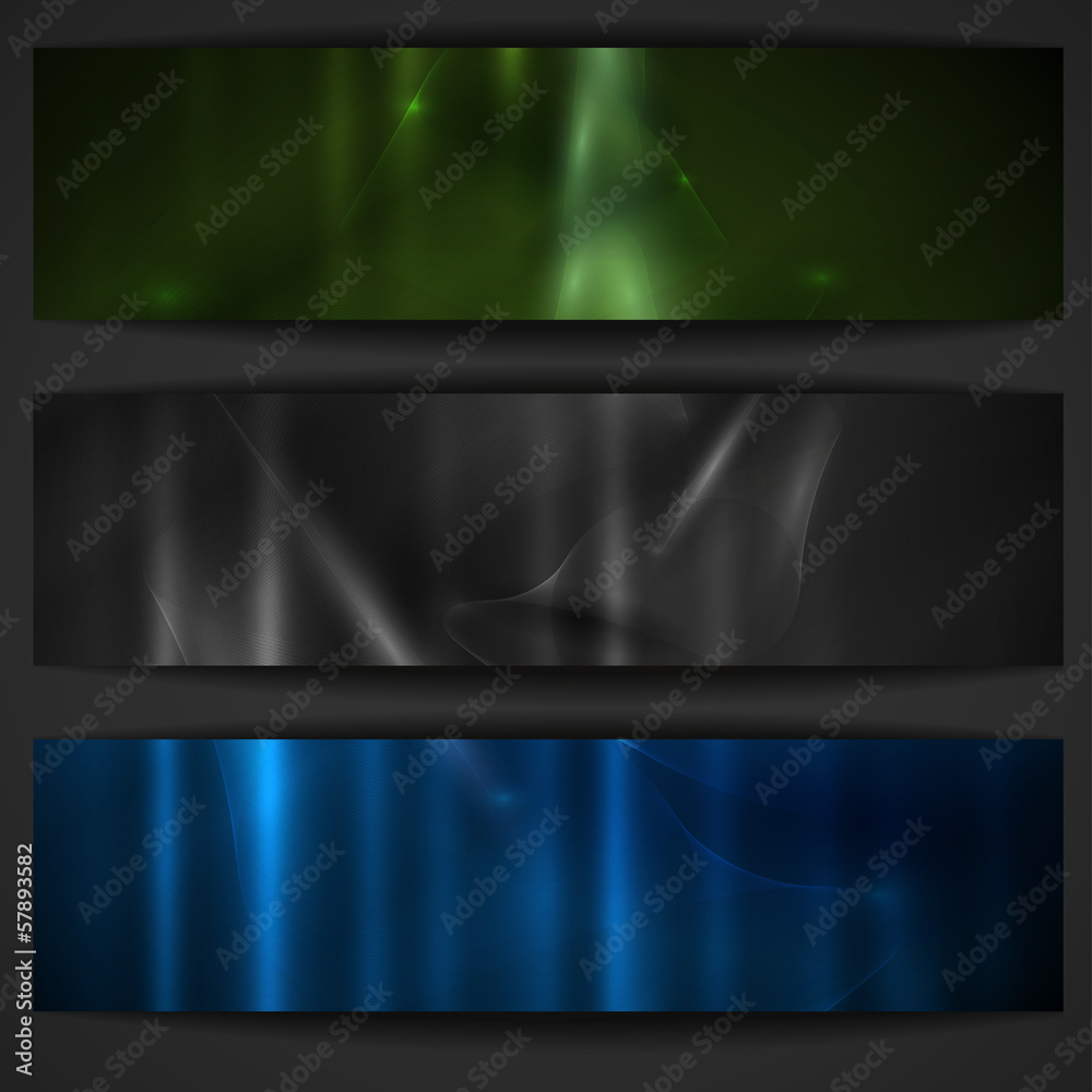 Set Of Abstract Stylish Banners.