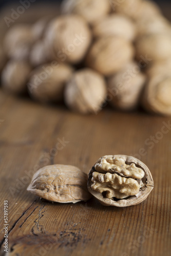 walnuts over wood