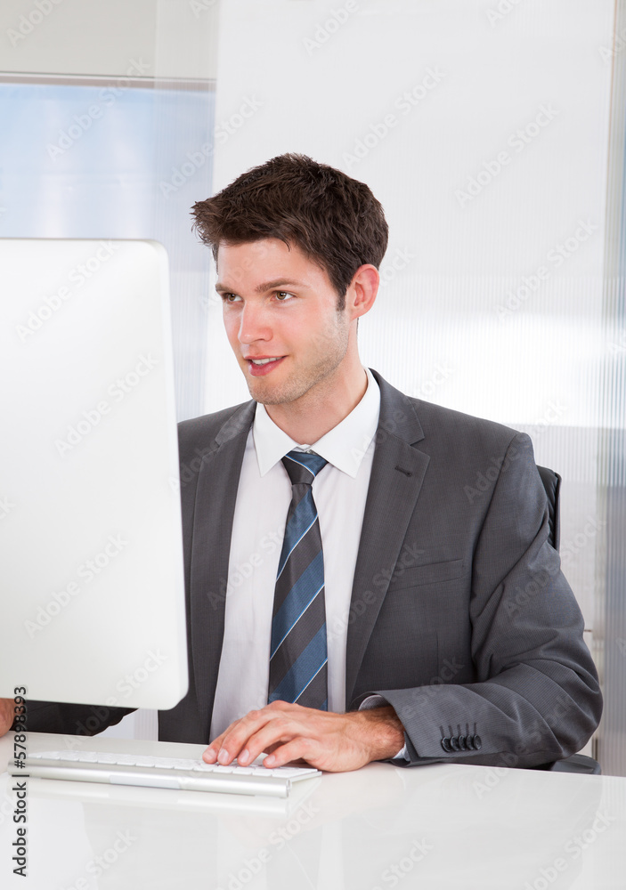Businessman Working At Office Businessman Working At Office