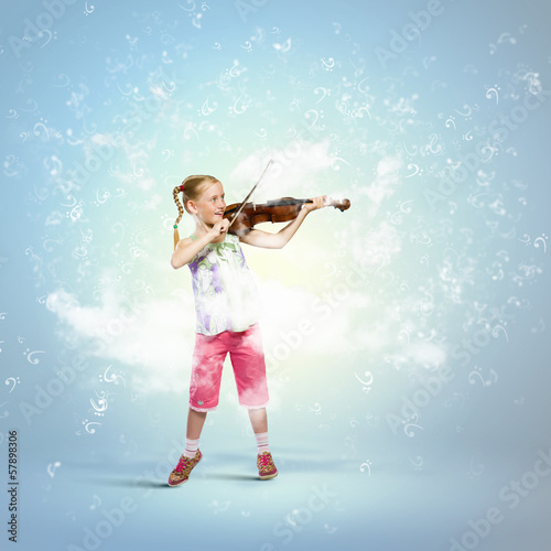 Girl playing violin