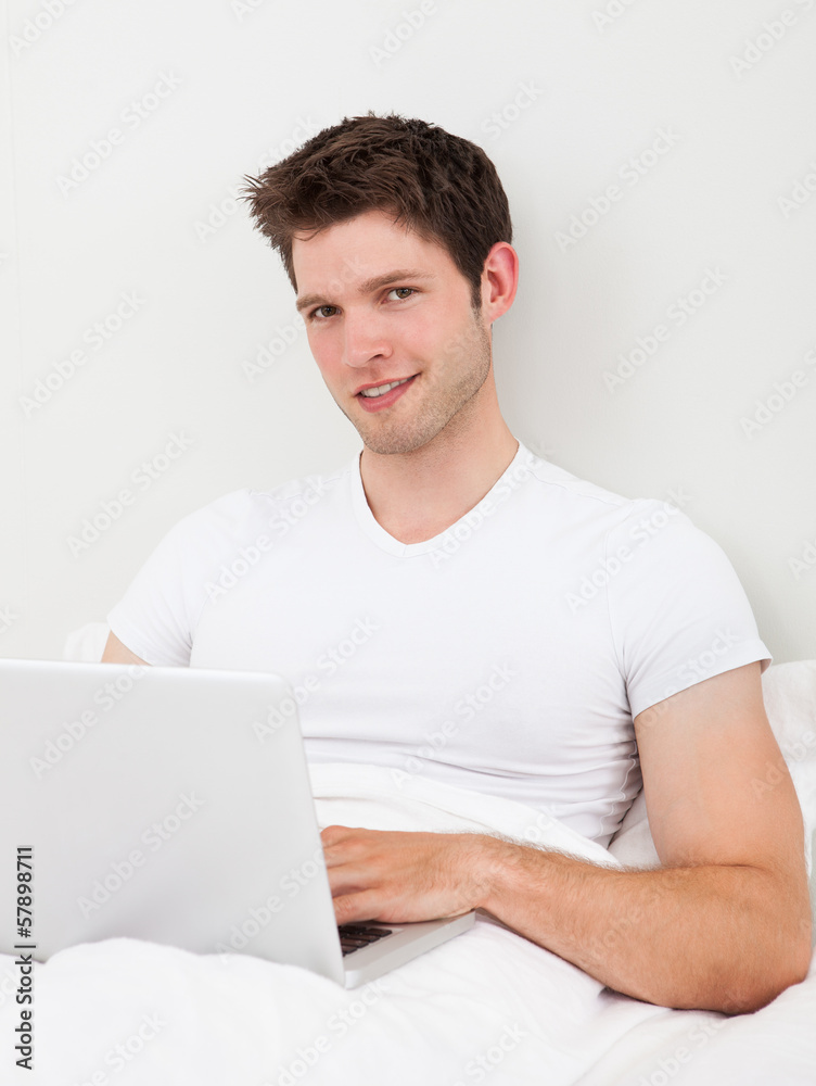 Man Using A Laptop