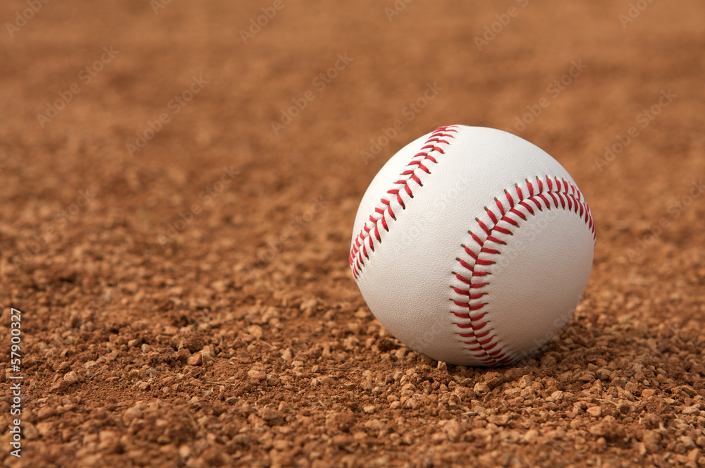 Baseball on the Infield Dirt