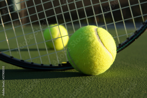 Tennis Balls and Racket
