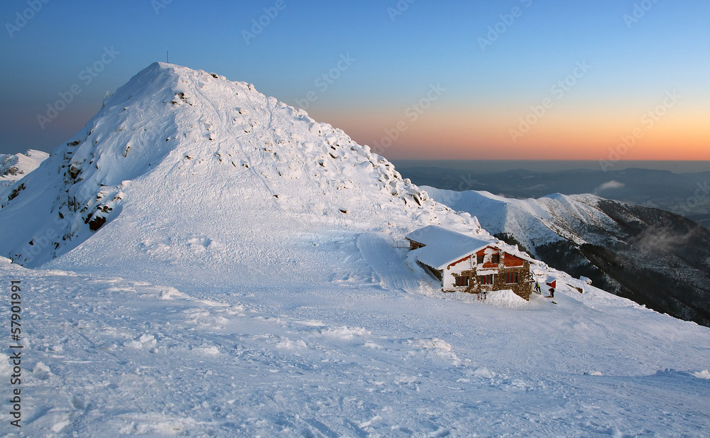 Obraz premium Chopok in winter mountain - Slovakia