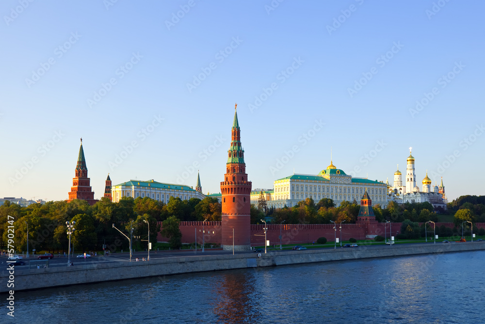   Moscow Kremlin in sunset