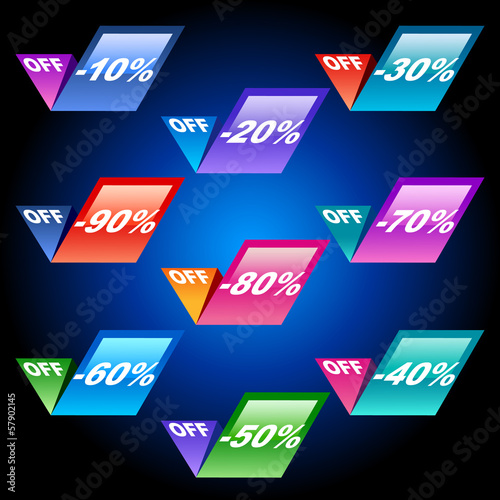 Vector discount labels 36