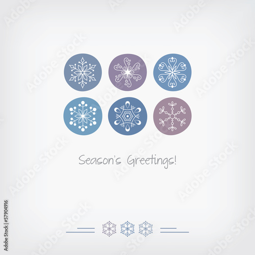 Christmas card with snowflakes