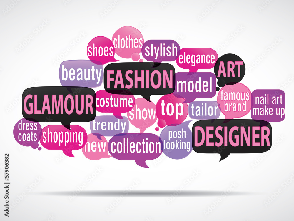 word cloud bubbles : fashion glamour (cs5)