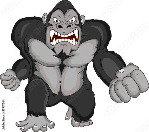 angry gorilla cartoon