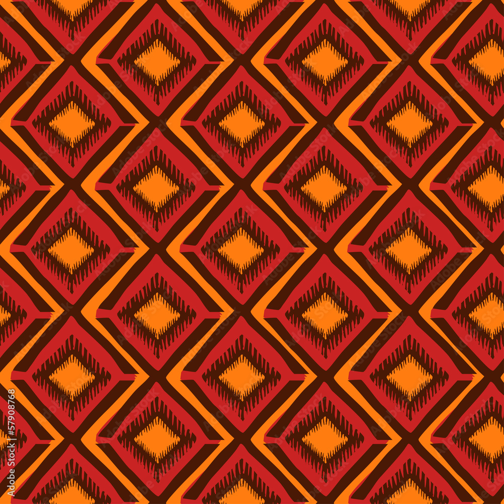 Ethnic geometric seamless pattern
